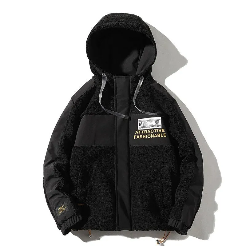 Men's Thick Warm Windproof Hooded Fleece Jacket