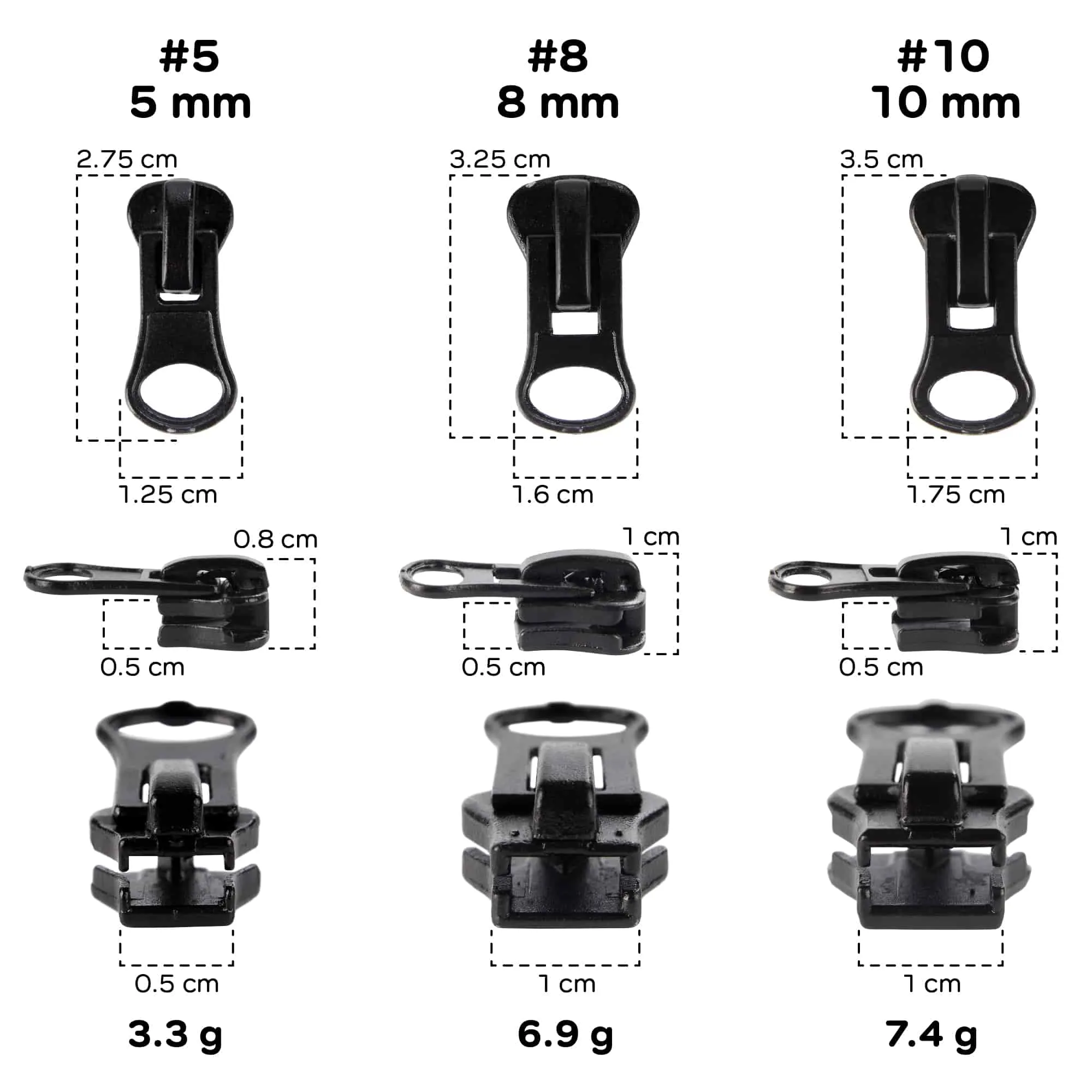 Metal Locking Zipper Pulls