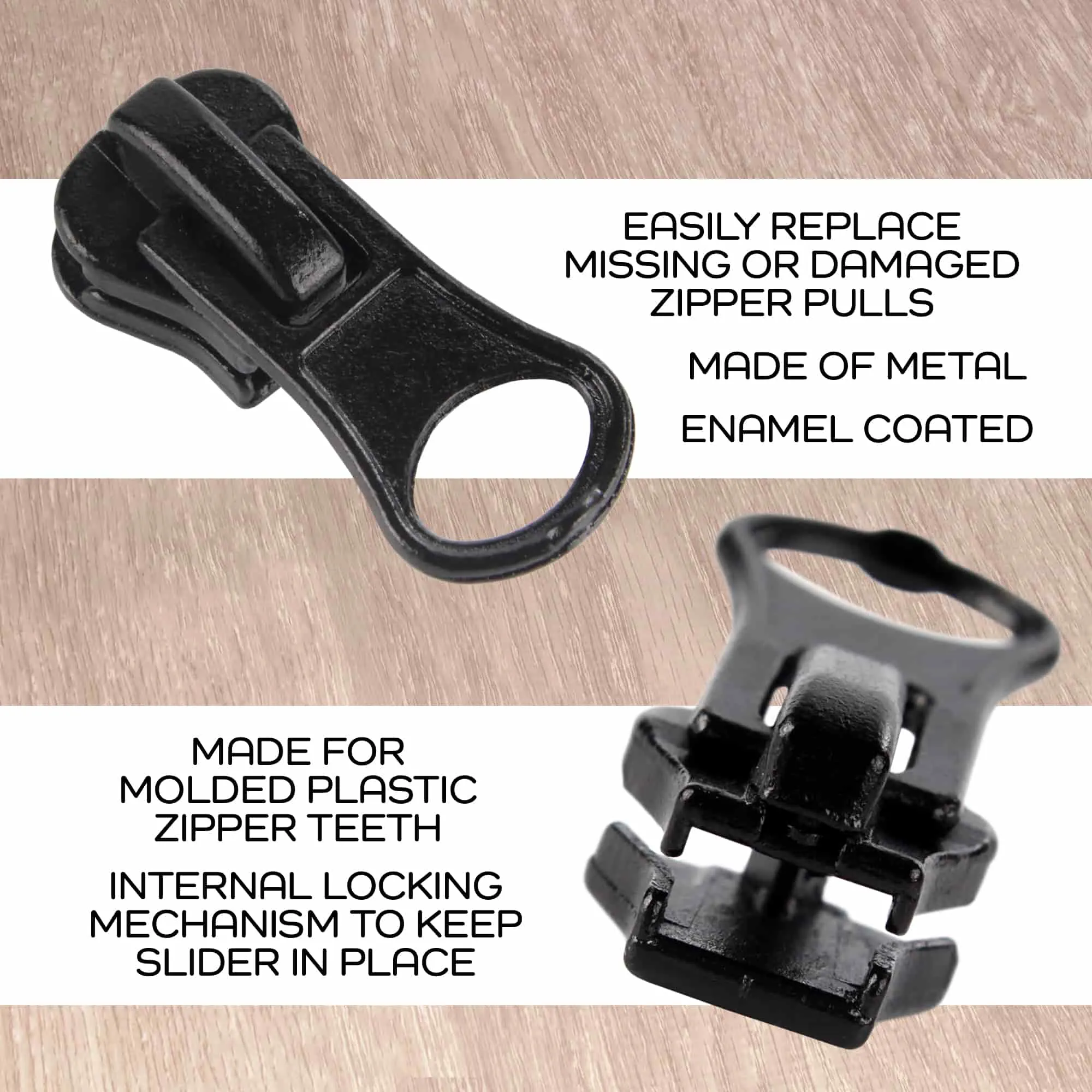 Metal Locking Zipper Pulls