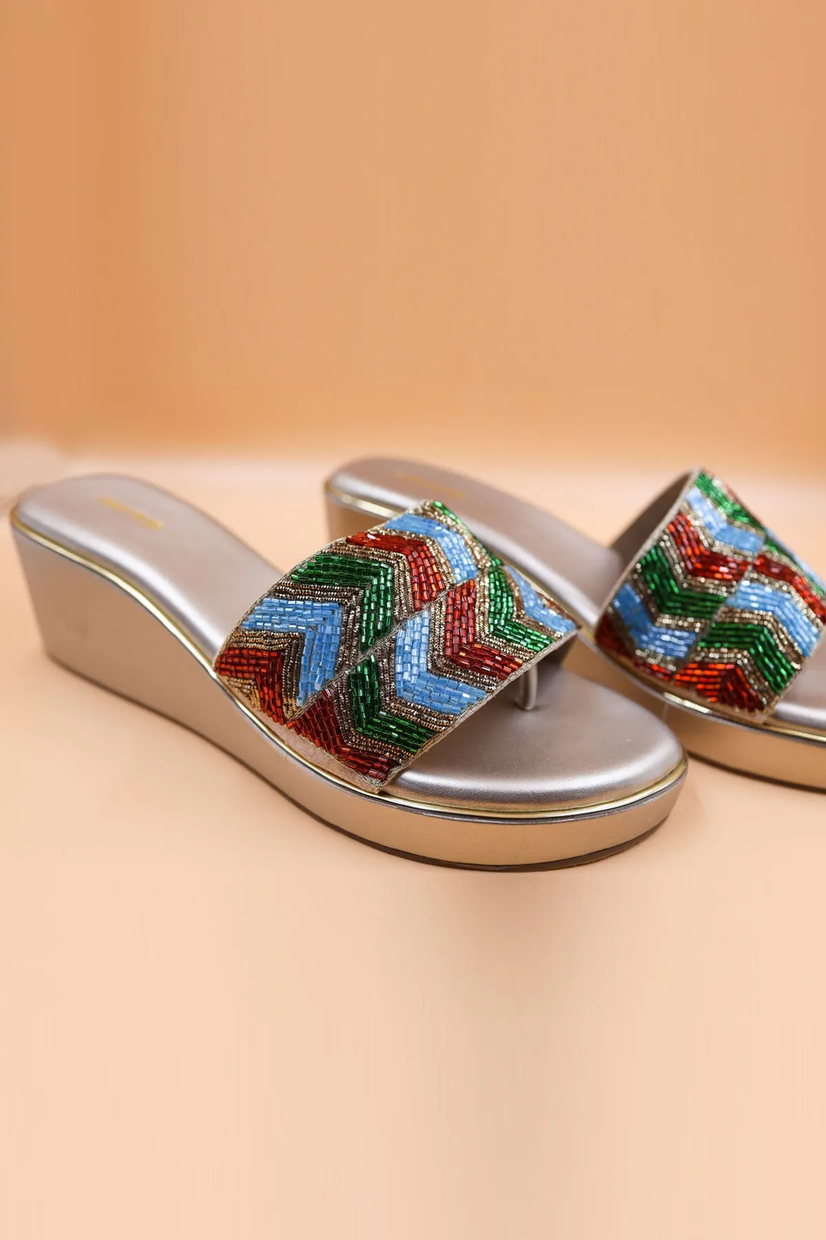 Multicolor Crystal Work Wedges