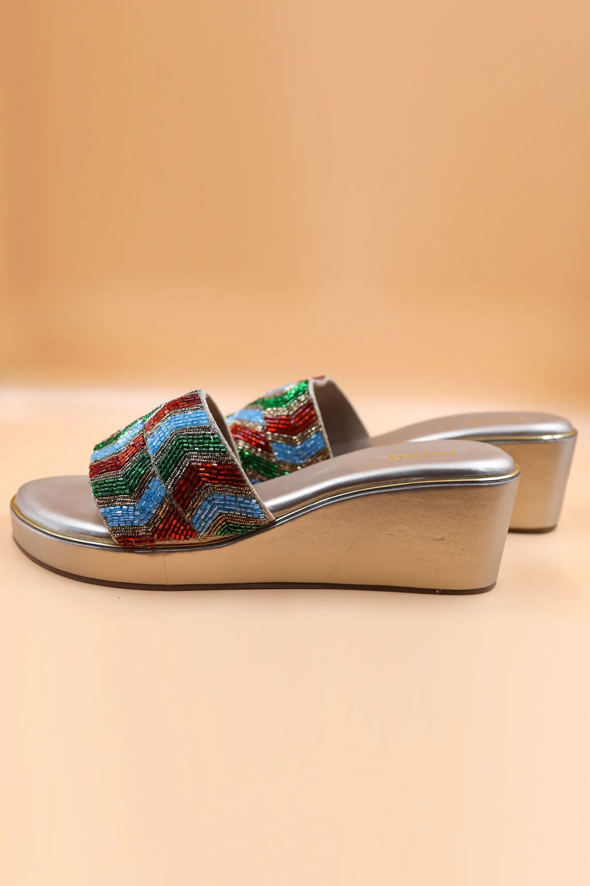 Multicolor Crystal Work Wedges