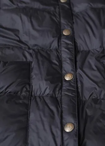 New plus size winter jacket black hooded zippered duck down coat