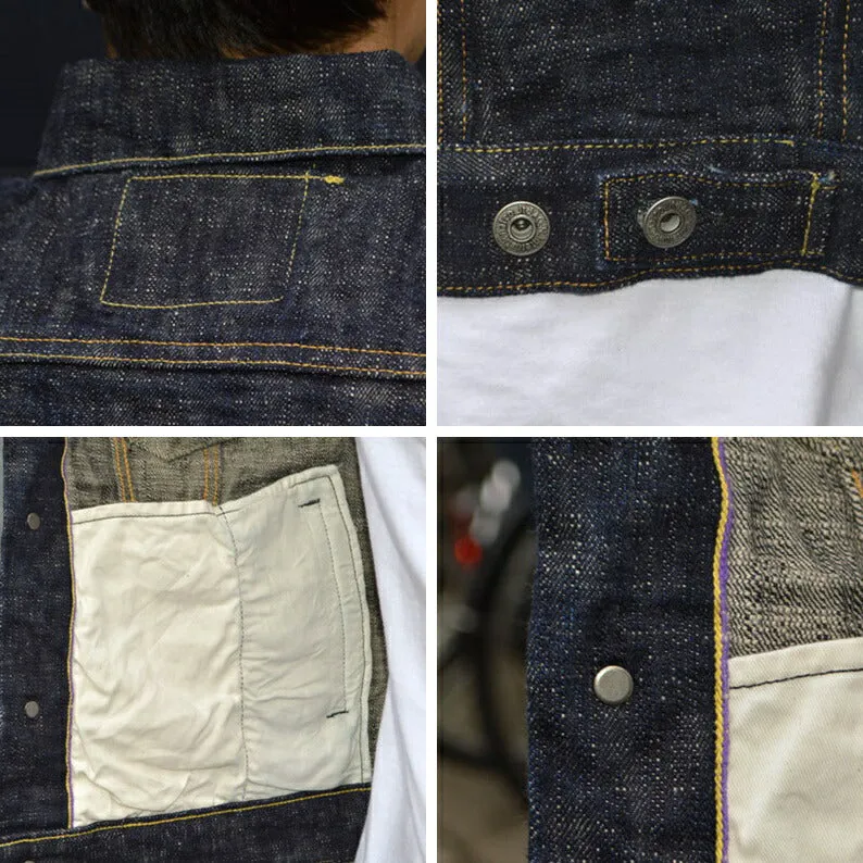 ONI DENIM "02527P-ONI Kasuri" 17oz ONI Kasuri Denim Warm Pocket Type3 Jacket