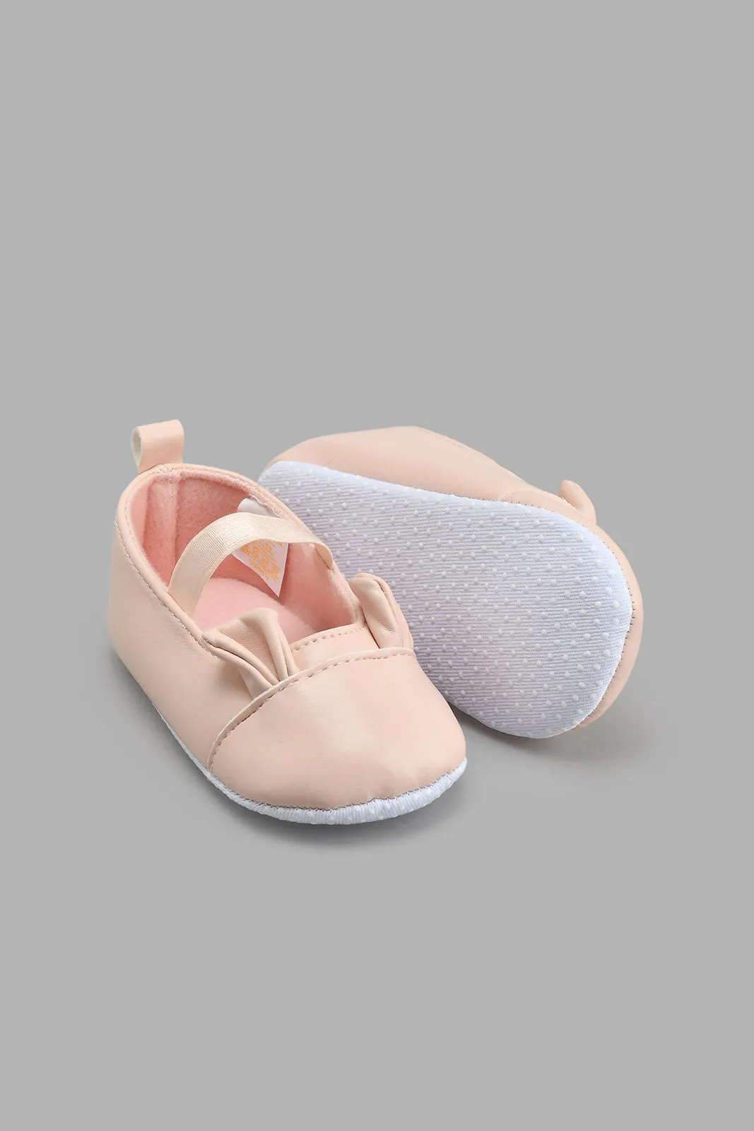 Pink Embellished Pram Shoe