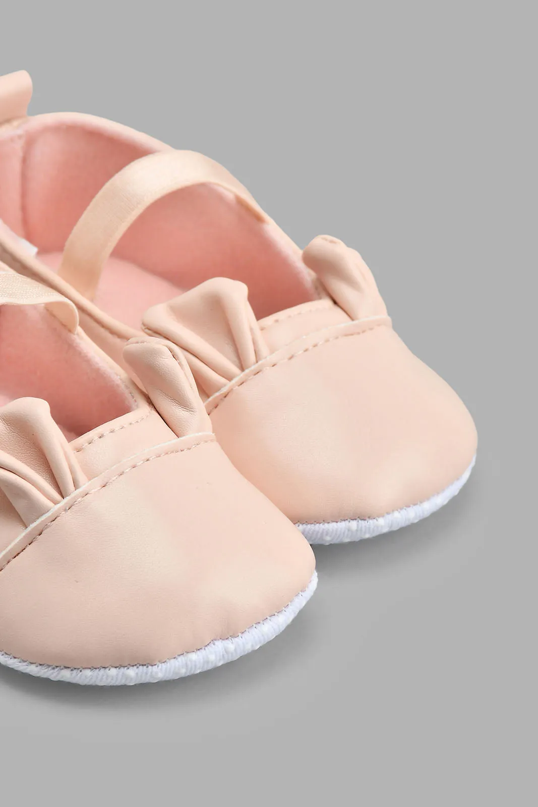 Pink Embellished Pram Shoe