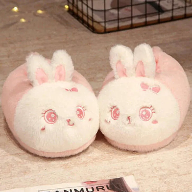 Pink Kawaii Bunny Slippers