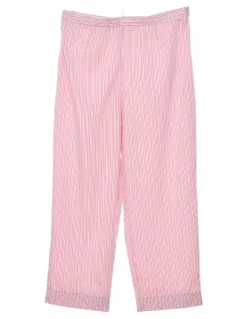 Pink Striped Trousers - W31 L25