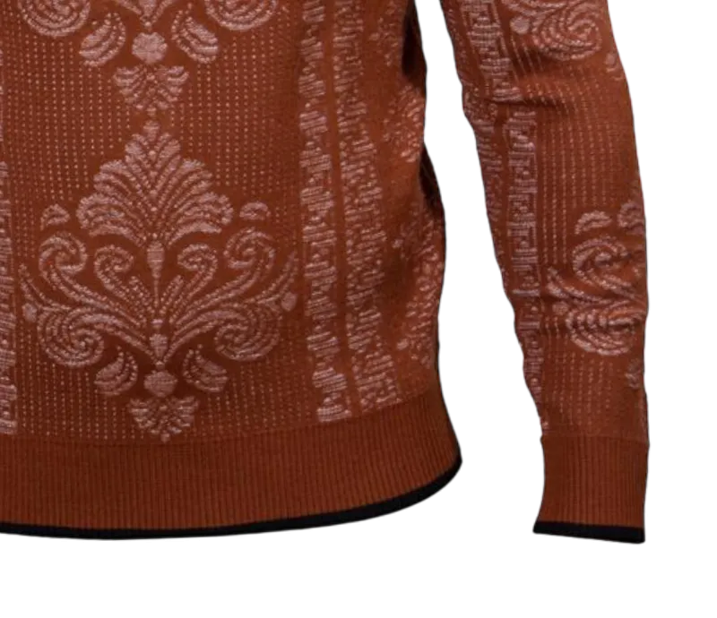 Prestige Rust Men's Polo Sweater Luxury Fashion Design Pullover Tyle No: SW-547