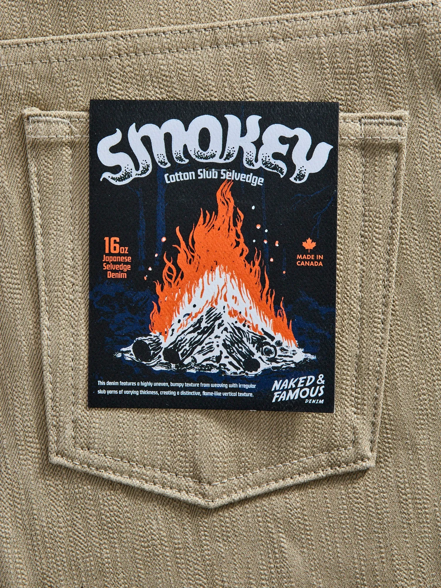 "Smokey Cotton Slub" 16oz Selvedge Denim - Weird Guy Fit