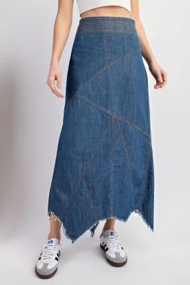 Rad Denim Midi Denim Skirt