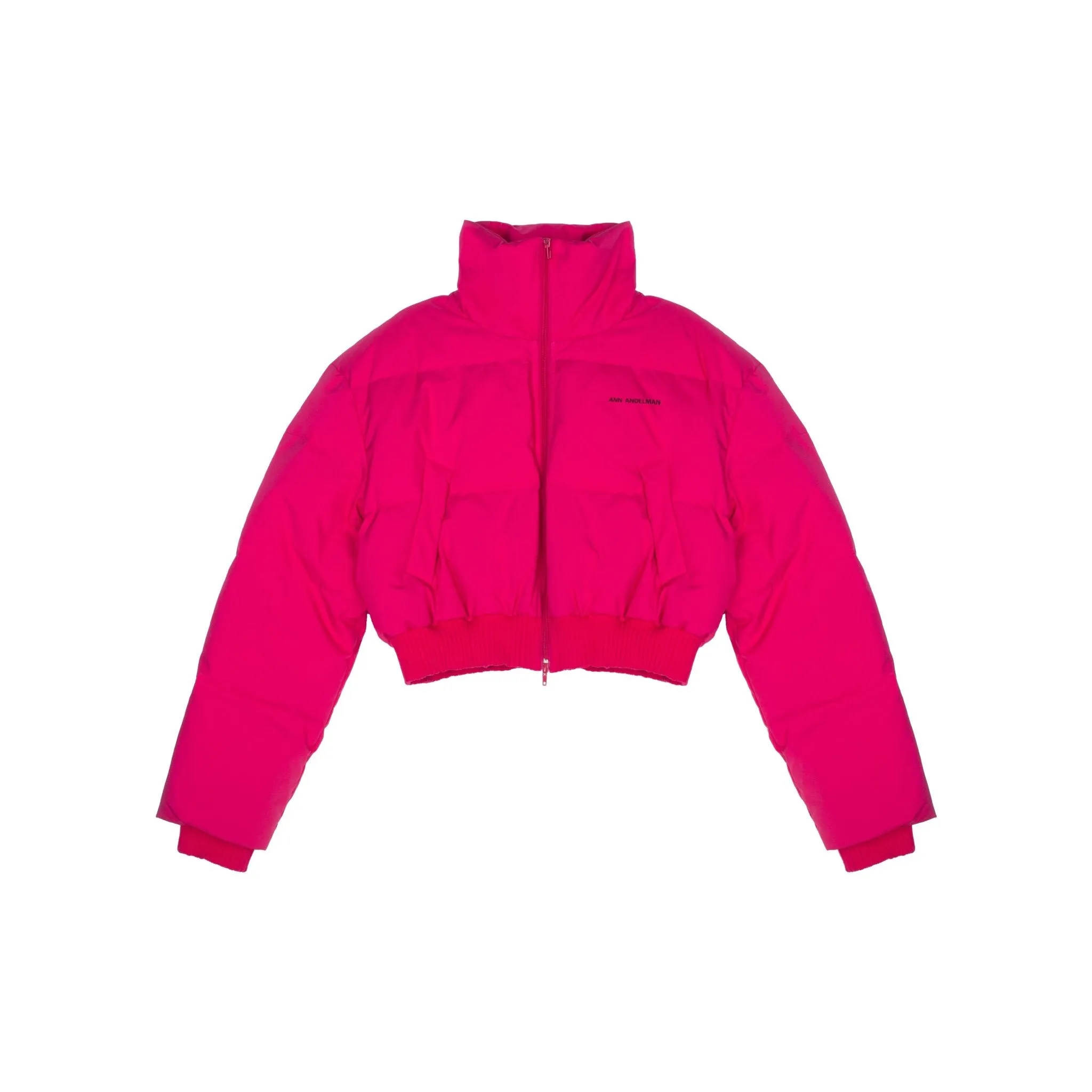 Red Cropped Down Jacket