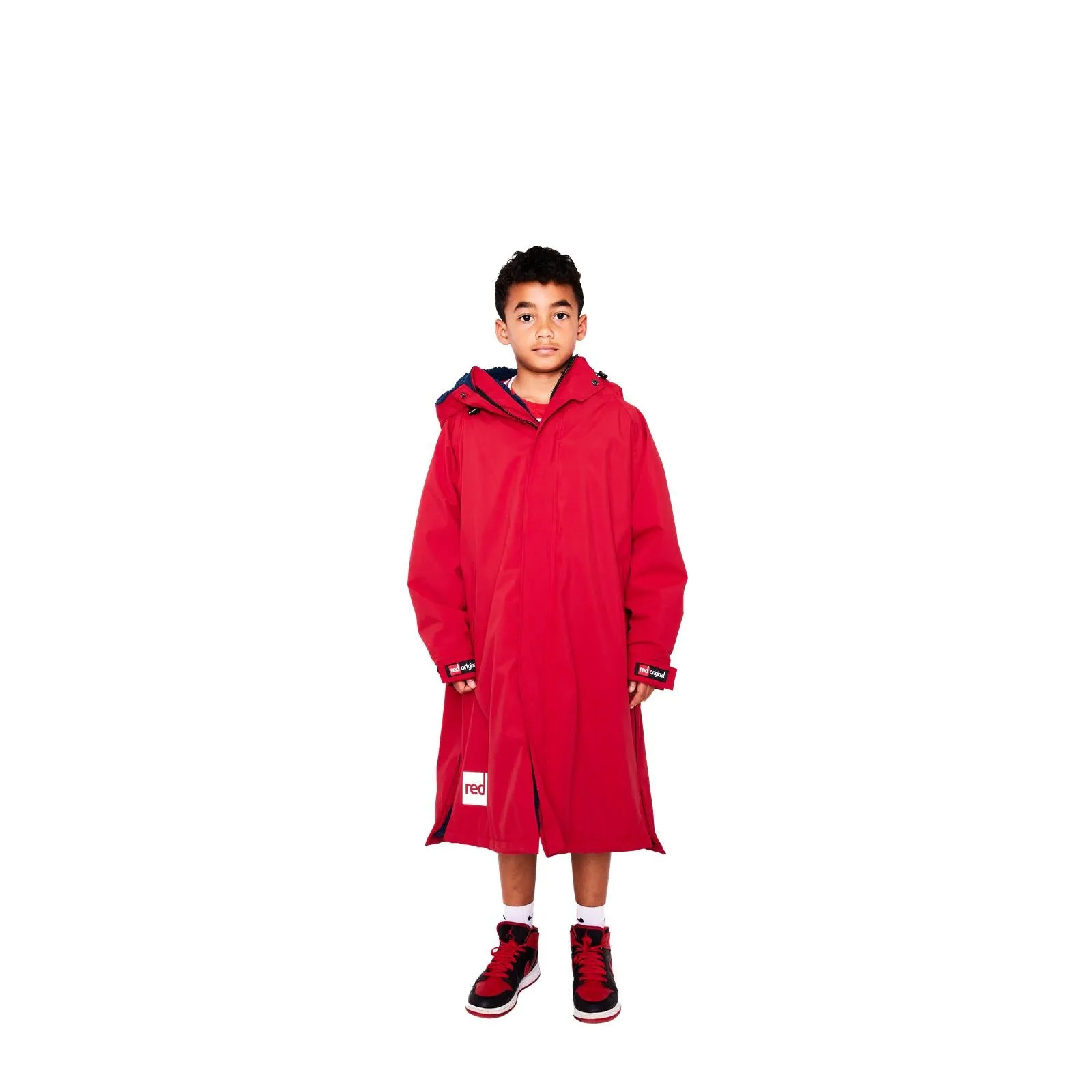 Red Kids Dry Pro Hooded Waterproof Changing Robe