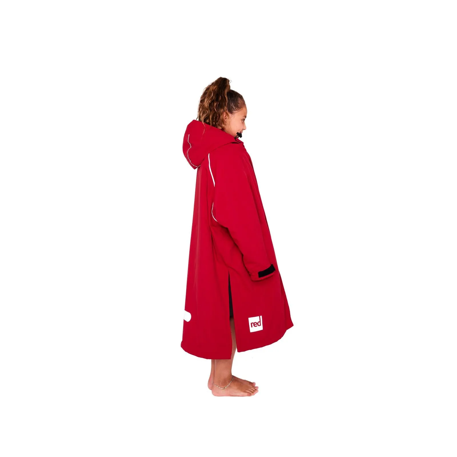 Red Kids Dry Pro Hooded Waterproof Changing Robe