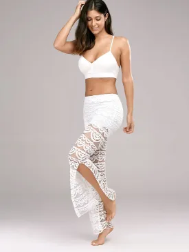 Side Slit Lace Trousers