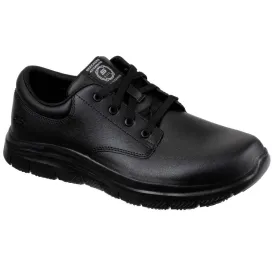 Skechers 77513EC Flex Advantage Sr - Fourche Mens Black Leather Lace Up Shoes