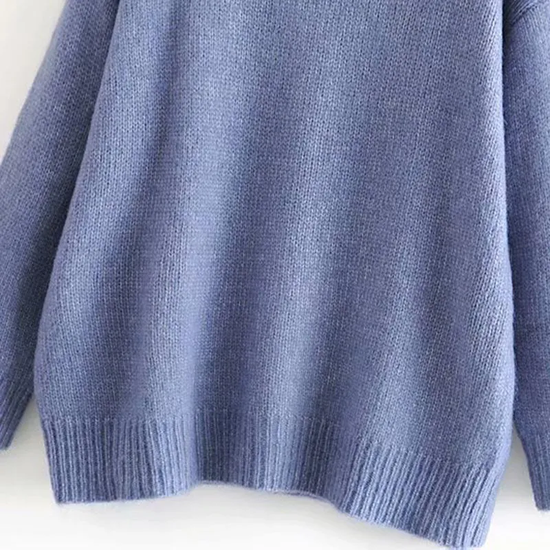 Solid Turtleneck Women Sweater Winter Warm Thicken