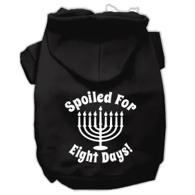 Spoiled for 8 Days Screenprint Dog Pet Hoodies Black Size Lg (14)