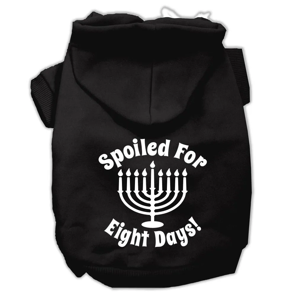 Spoiled for 8 Days Screenprint Dog Pet Hoodies Black Size Lg (14)