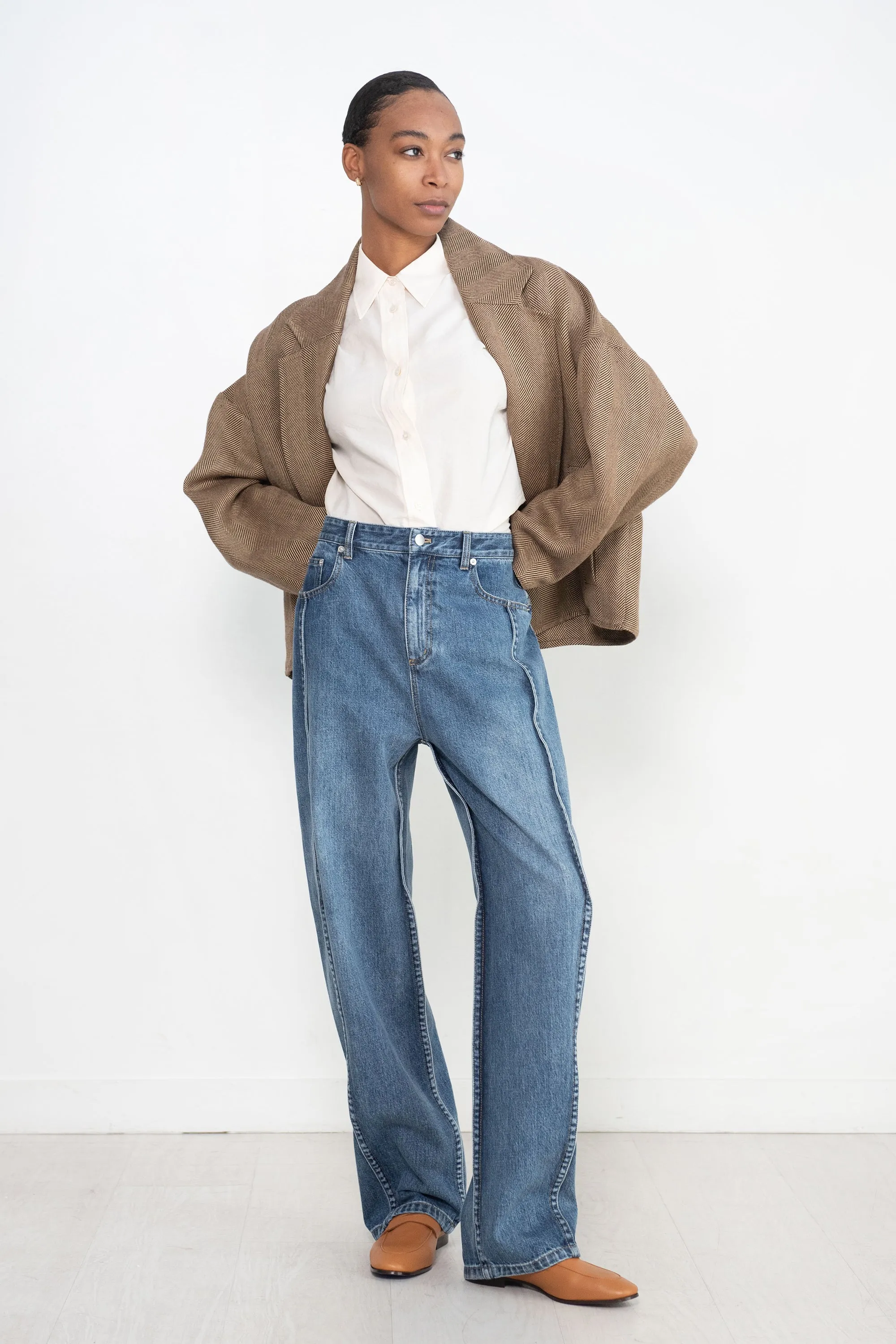 Spring Denim Tuck Jean