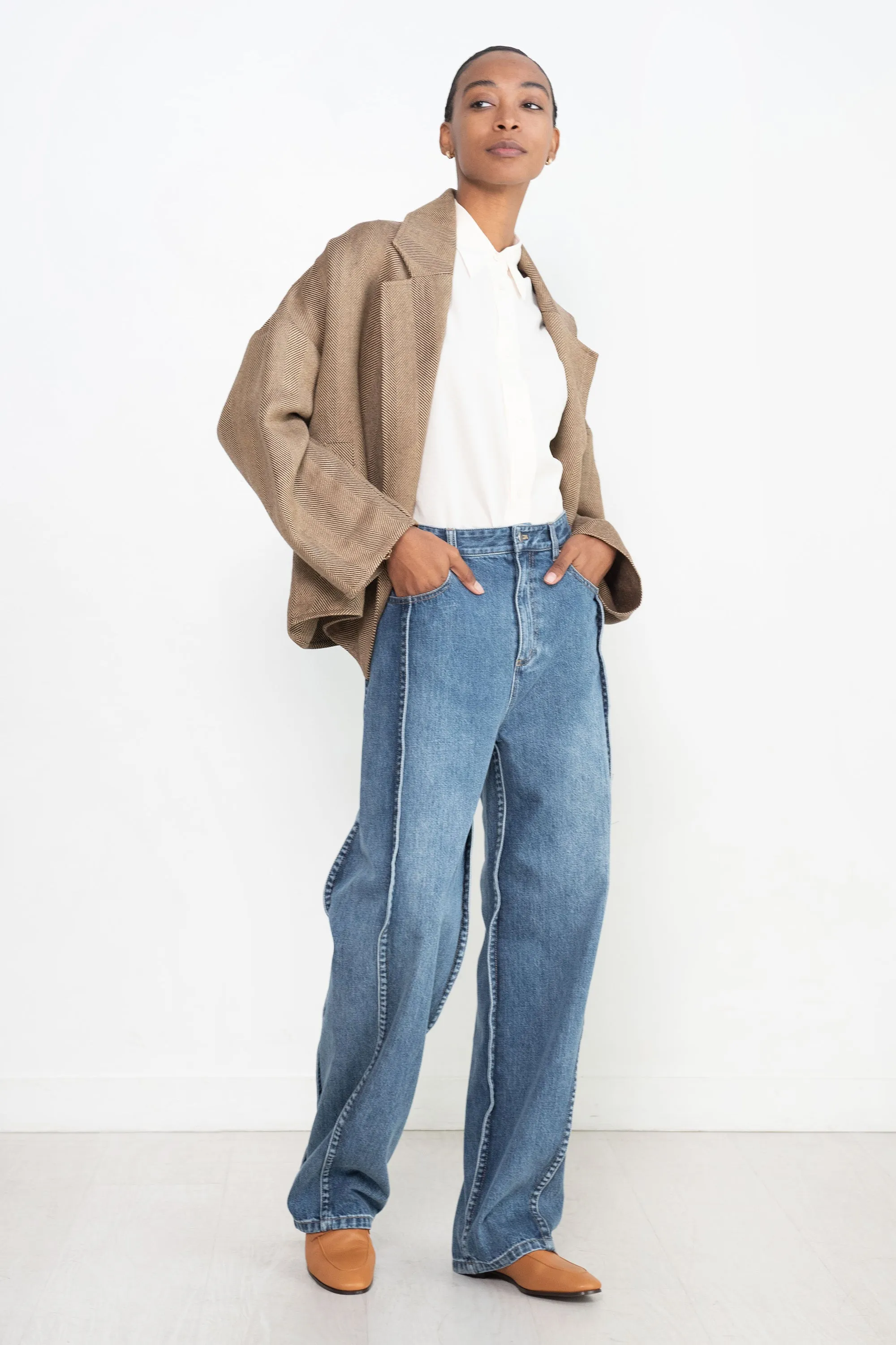 Spring Denim Tuck Jean