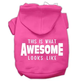 This Is What Awesome Looks Like Dog Pet Hoodies Bright Pink Size Med (12)