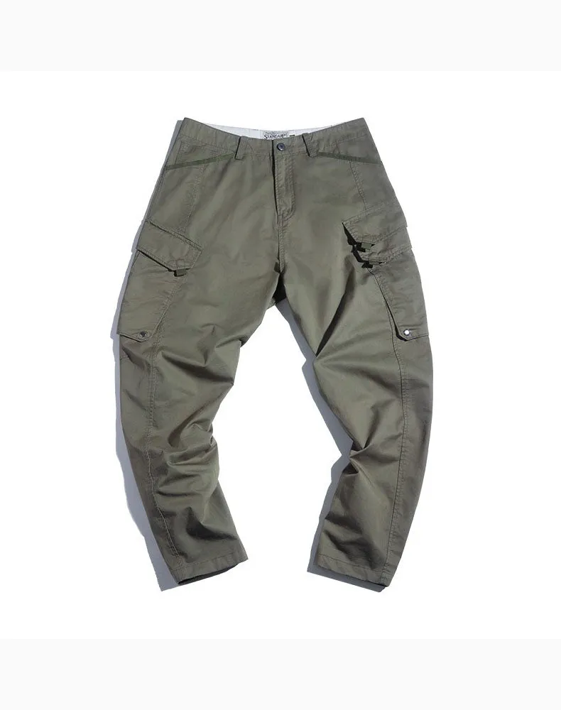 Tooling American Vertical Cutting Straight Leg Casual Men’s Trousers