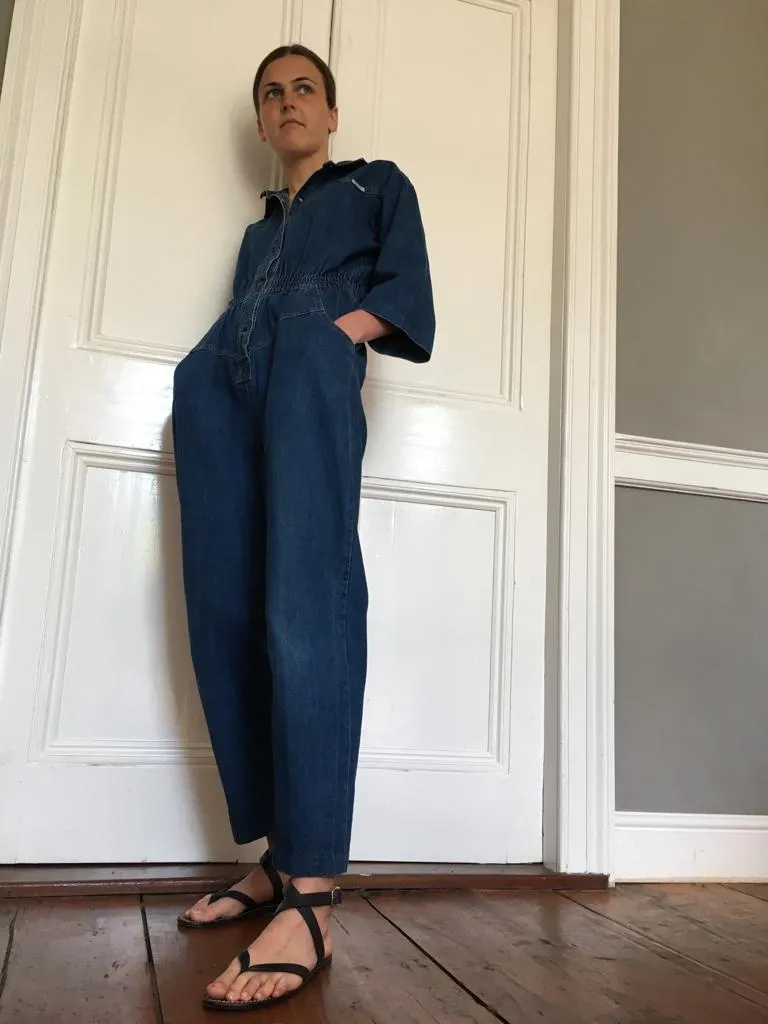 Vintage Dreams denim boiler-suit jumpsuit. UK 8-10