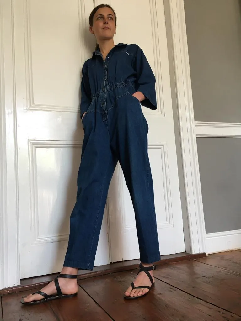 Vintage Dreams denim boiler-suit jumpsuit. UK 8-10