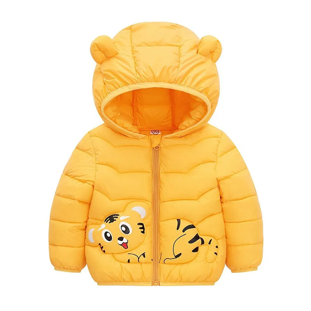 Warm Lightweight Cotton Quilted Children's Jackets with a Hood with Cute Designs from 2 to 6 Years