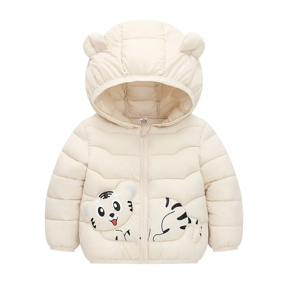 Warm Lightweight Cotton Quilted Children's Jackets with a Hood with Cute Designs from 2 to 6 Years