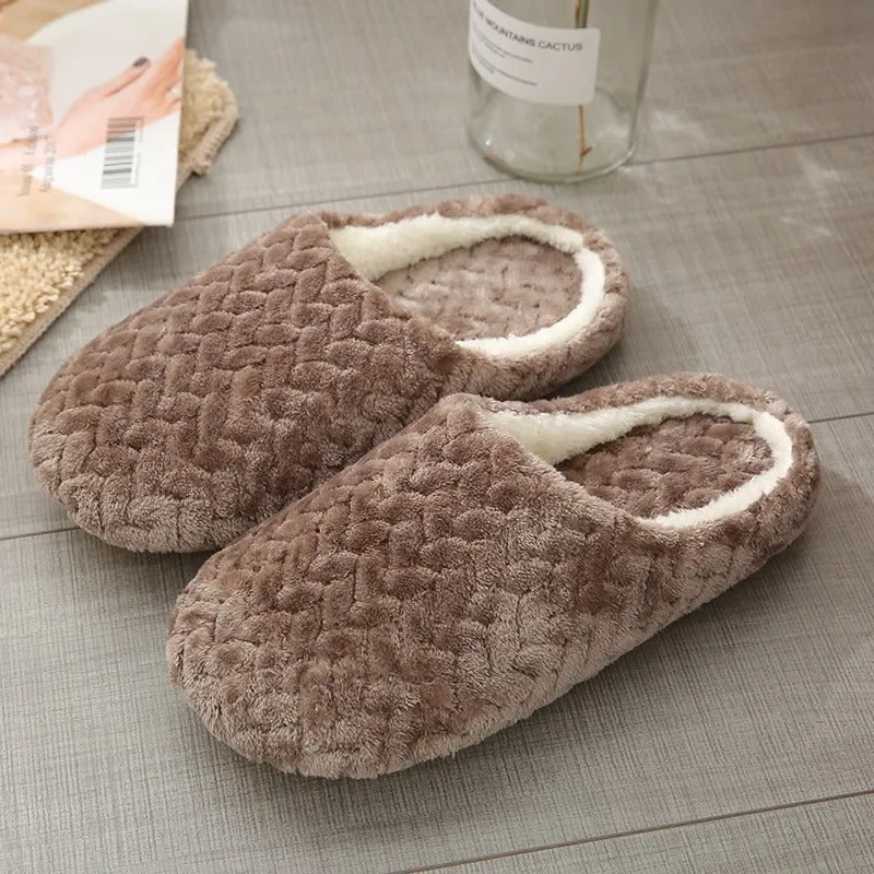 Warm Plush Women Bedroom Slippers