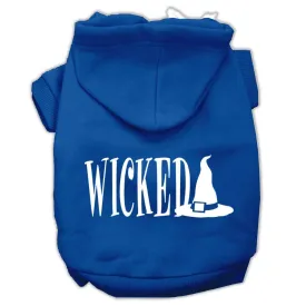 Wicked Screen Print Pet Hoodies Blue Size XXXL(20)