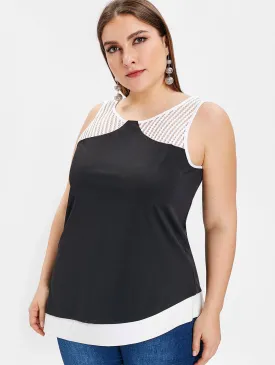 Women Plus Size 5XL Two Tone Asymmetric