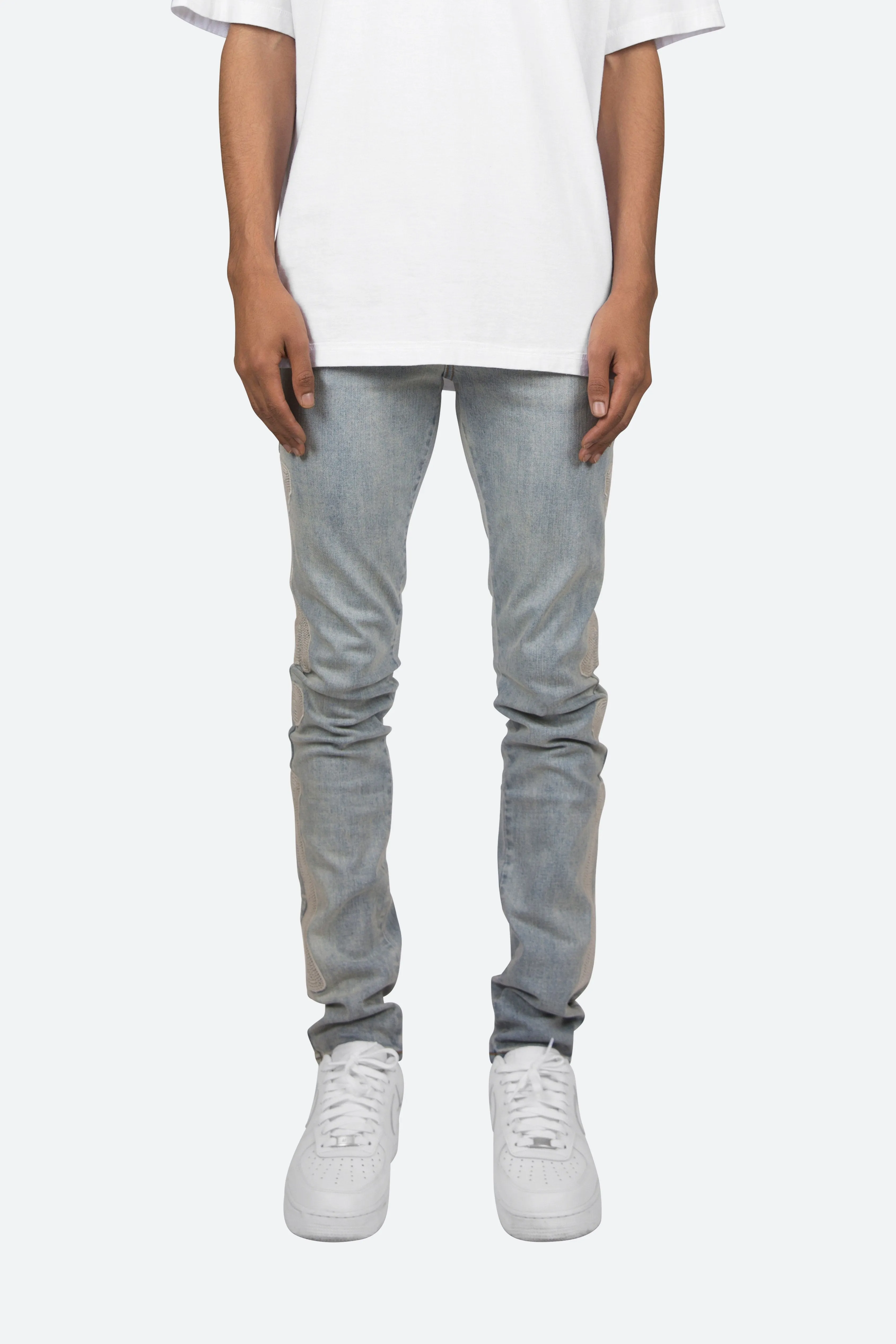 X199 Stretch Skeleton Denim - Light Blue