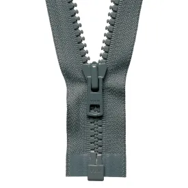 YKK Chunky Open End Zips | Heavy | Mid Grey