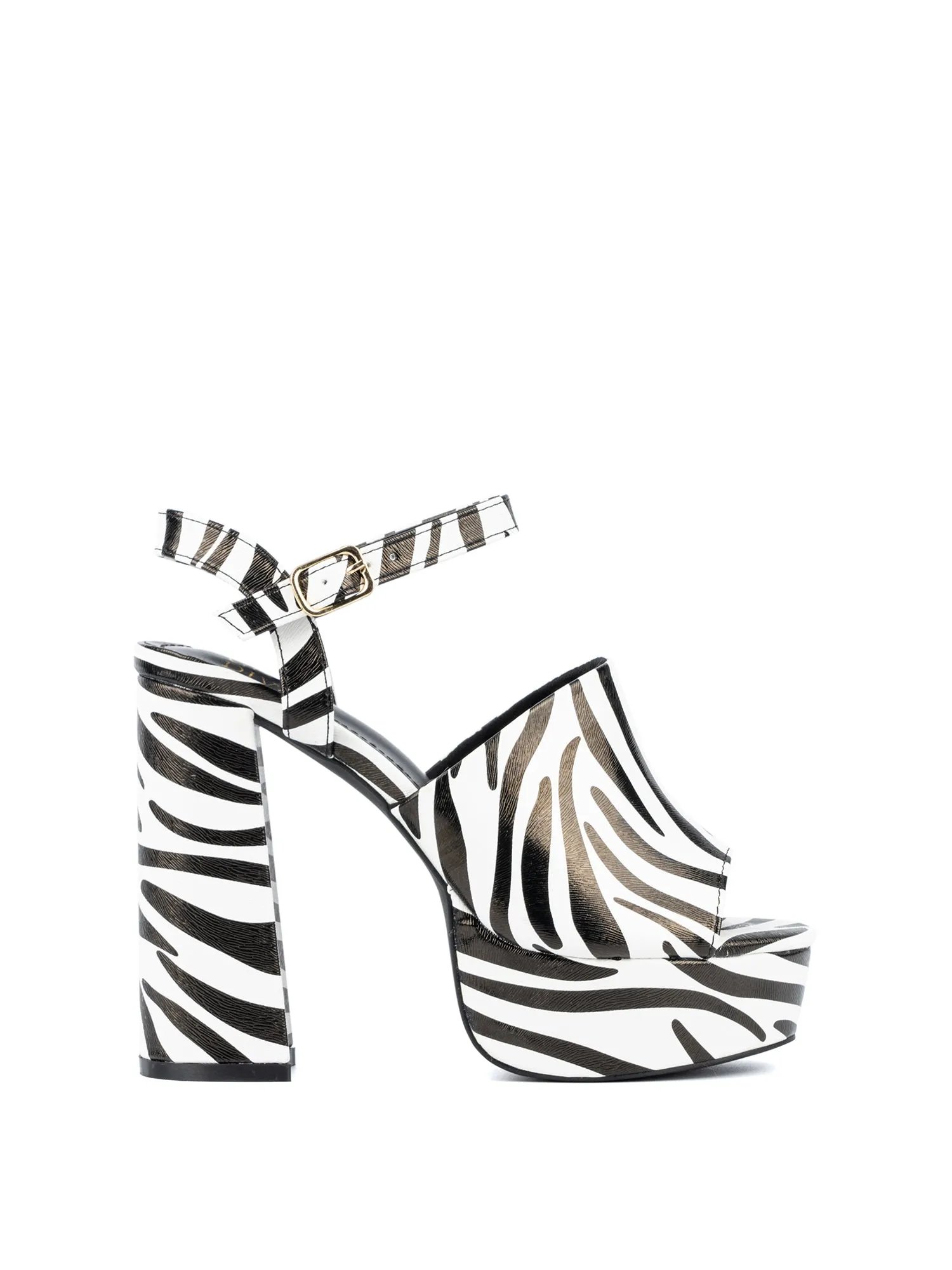 Zebra Platform Heels