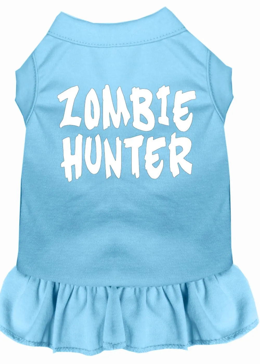 Zombie Hunter Screen Print Dress Baby Blue Xxxl (20)